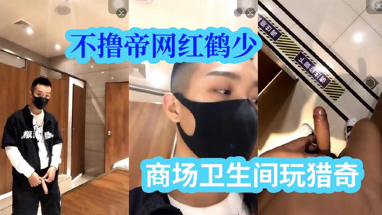 不擼帝網紅鶴少，商場衛生間脫光爽飛玩獵奇