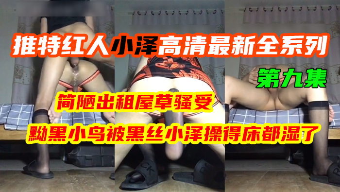 推特紅人小澤高清最新全系列 - 簡陋出租屋草騷受，黝黑小鳥被黑絲小澤操得床都溼了【第九集】